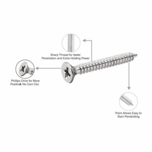 CSK & Pan Phillips Head Self Tapping Screws
